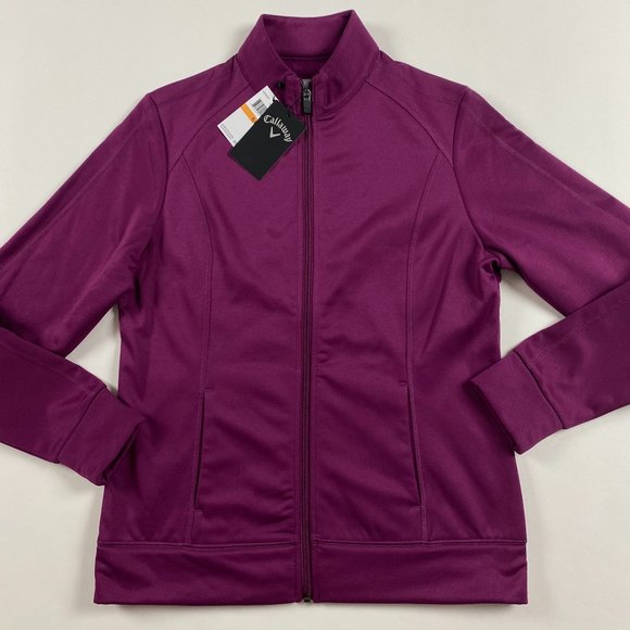 Callaway Jackets & Blazers - NWT Callaway Weather Series Full Zip Jacket Womens Small Violet Magenta Golf Top